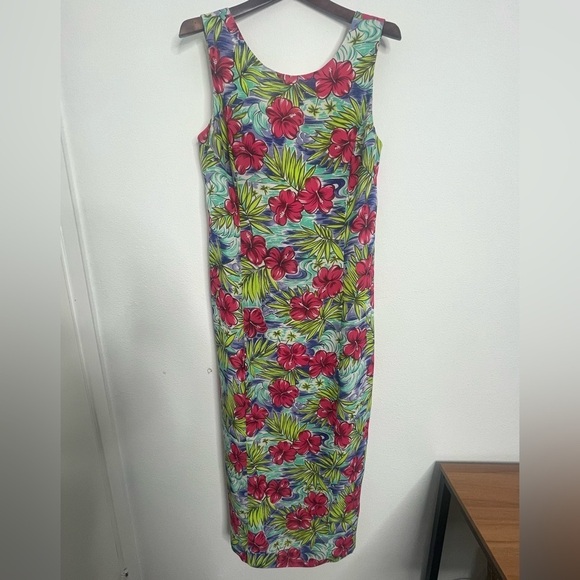 Maggy London Tropical Maxi dress Size 14 - Picture 1 of 4